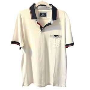 Impulso Mens Yacht Regatta Nautical Zip Collared Polo Shirt Made In Italy Sz XXL